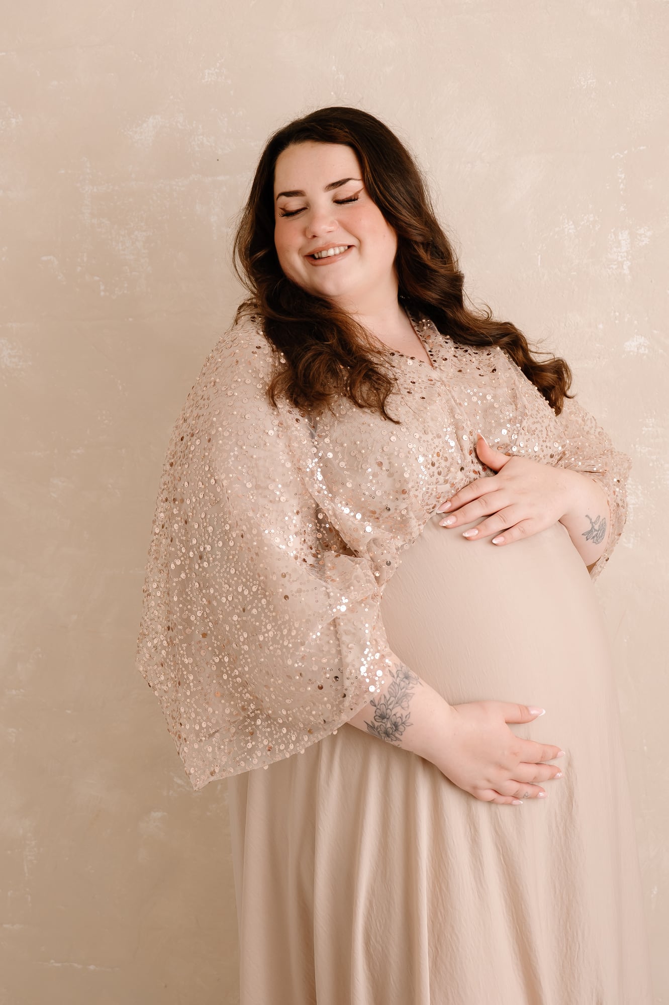 Curvy Babybauchfotografie Monheim, Curvy Babybauchshooting Monheim