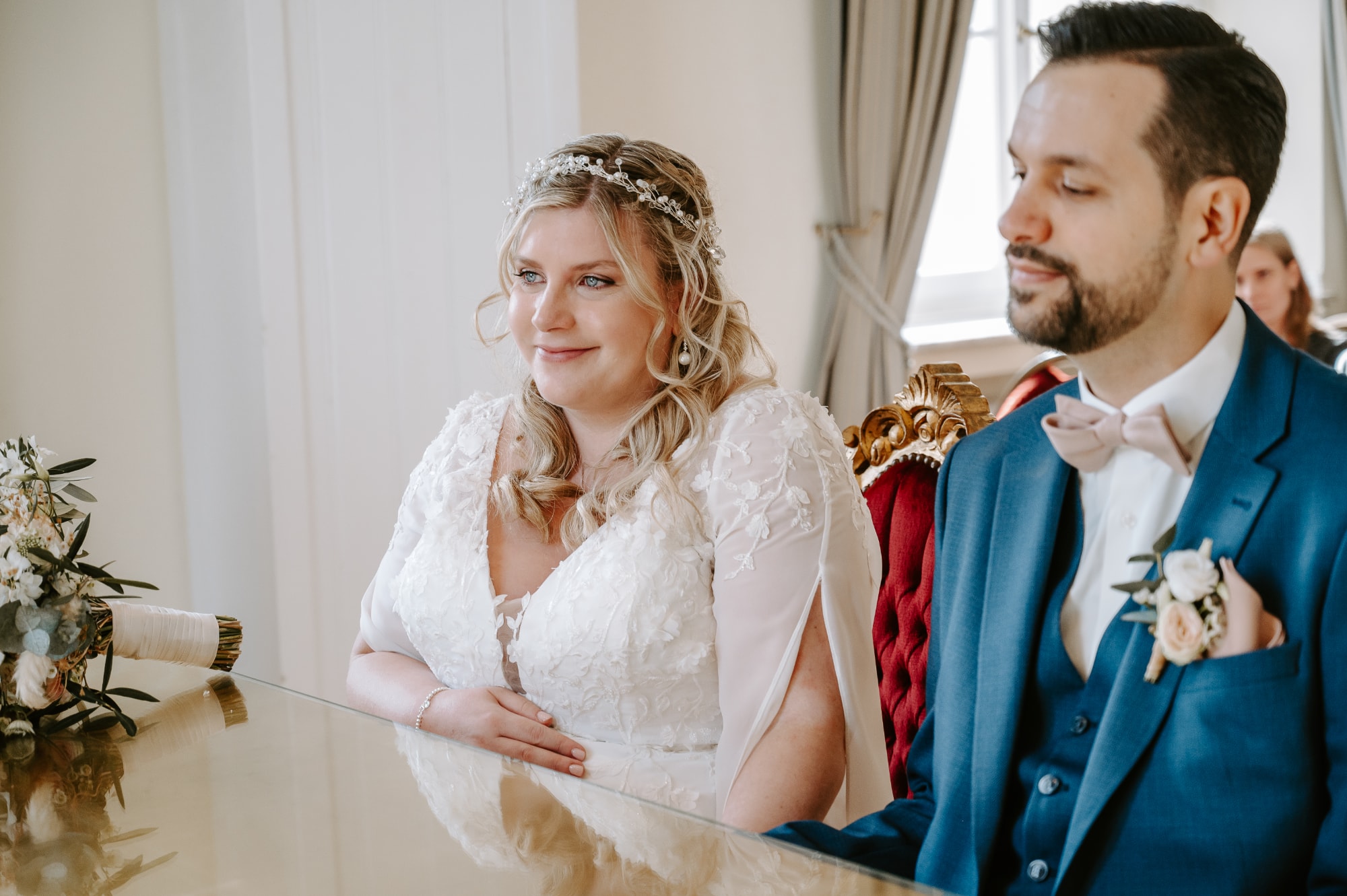 Standesamtliche Trauung, Hochzeitsfotos Monheim, Hochzeitsfotos Schloss Eller, Materne Fotografie