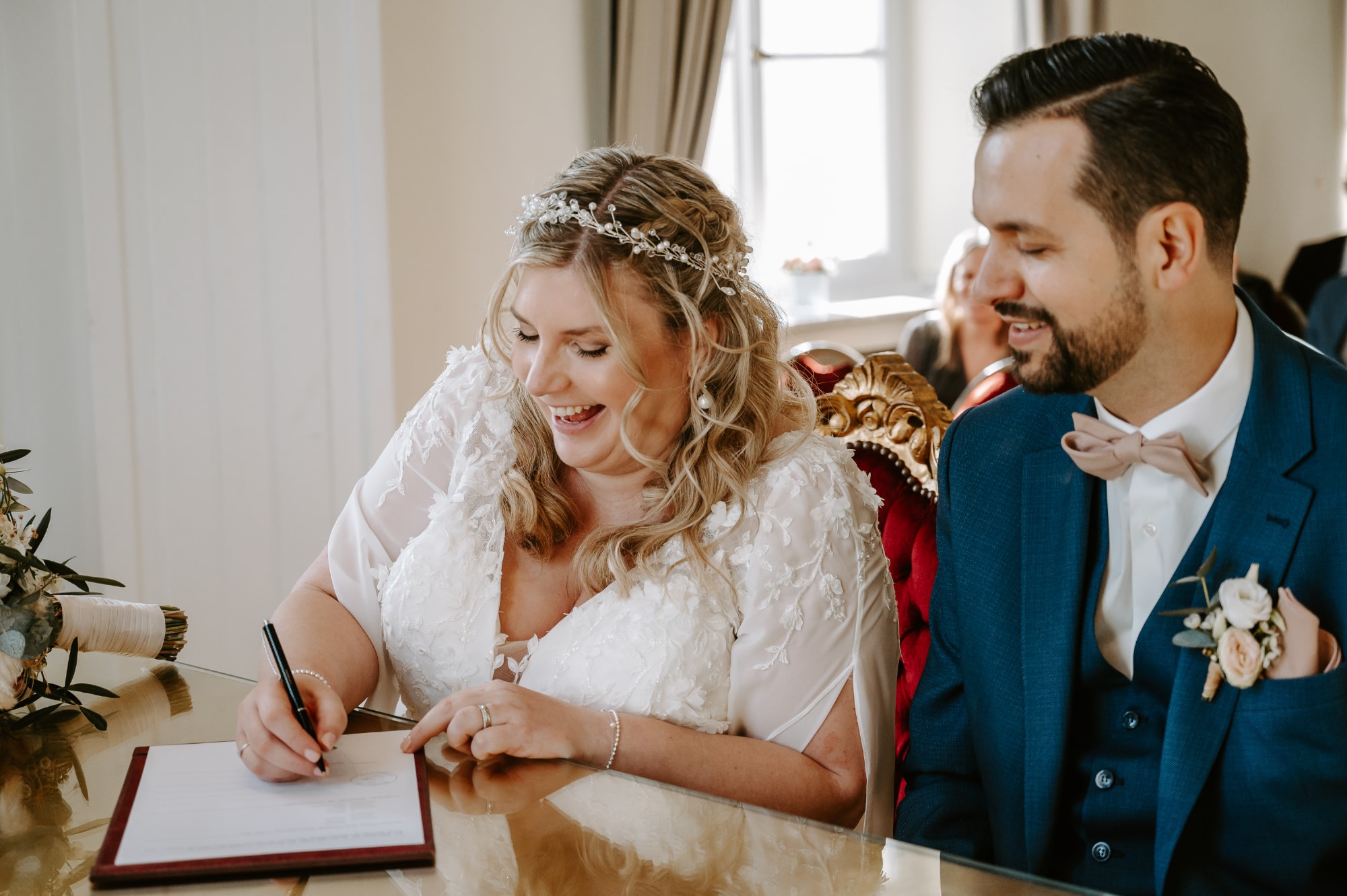 Standesamtliche Trauung, Hochzeitsfotos Monheim, Hochzeitsfotos Schloss Eller, Materne Fotografie