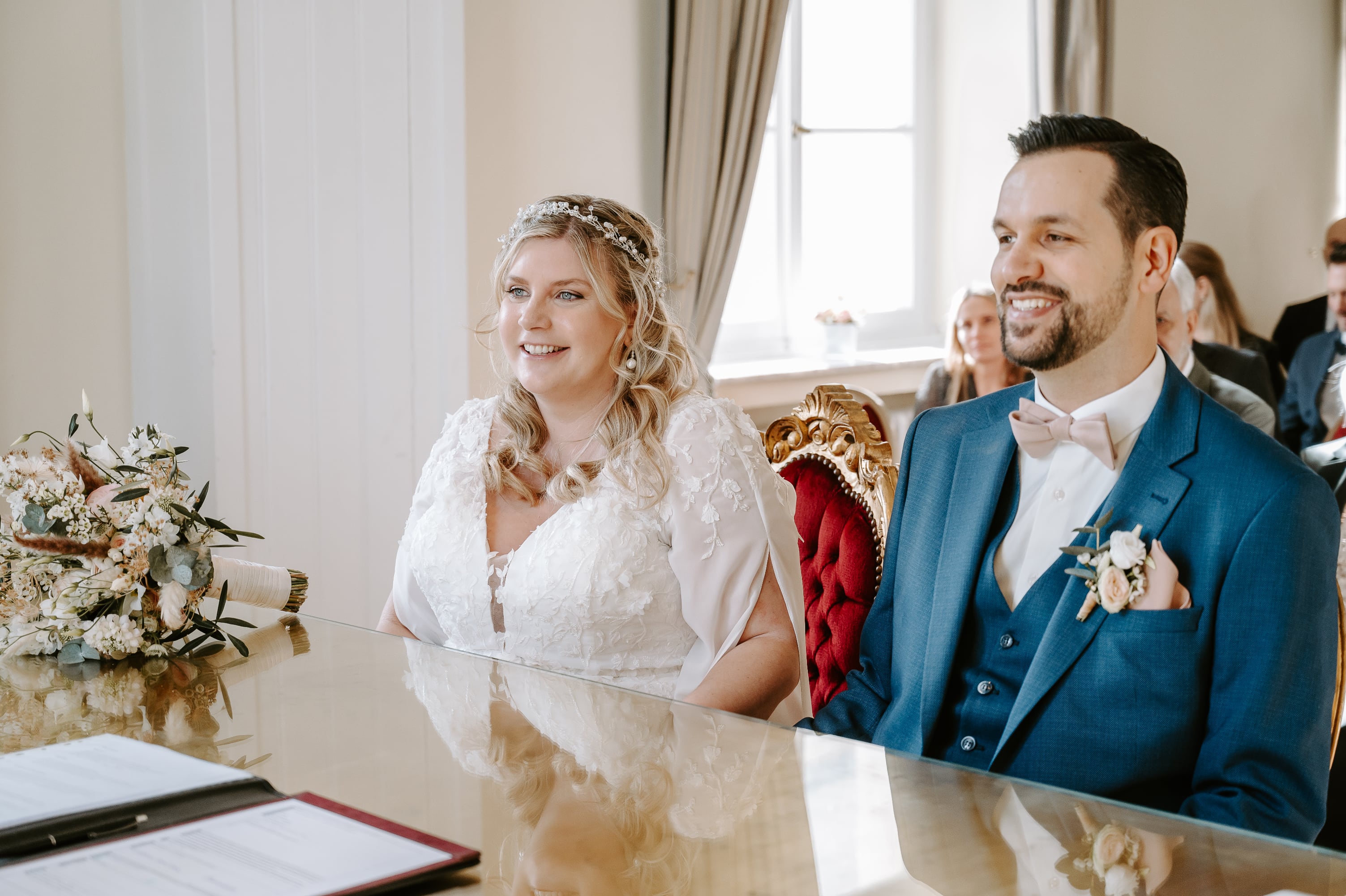 Standesamtliche Trauung, Hochzeitsfotos Monheim, Hochzeitsfotos Schloss Eller, Materne Fotografie